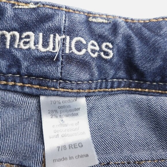Maurices Womens Bootcut Jeans 7/8 Dark Wash Low Rise Stretch - Picture 7 of 7